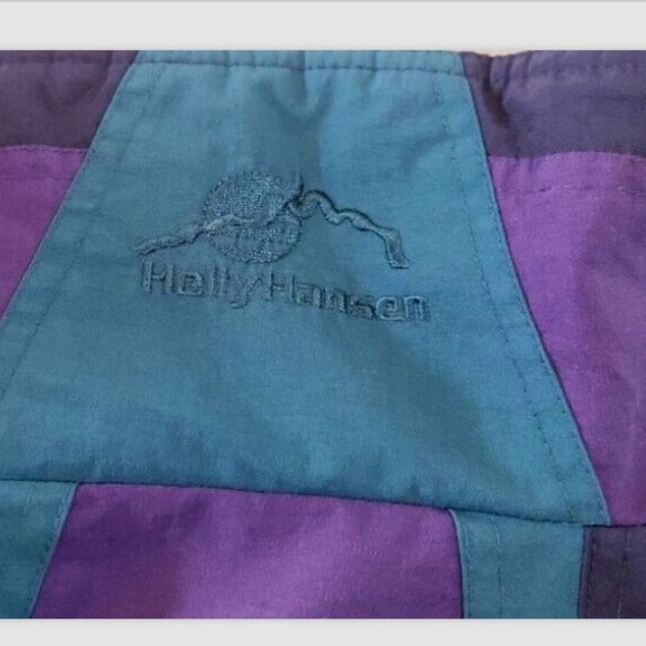 Vtg 90s HELLY HANSEN Windbreaker Mock Neck Zip Snap Jacket - Picture 12 of 14